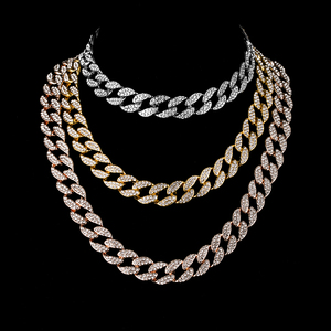 Bijoux Hip Hop Miami à maillons cubain de 36 pouces pour hommes et femmes avec strass <span class=keywords><strong>en</strong></span> cristal, prix de gros bon marché - Product Image 3