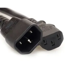 Cable de extensión de alimentación negro 250V 20A 12AWG IEC 60320 C19 a C20 para servidor de rack PDU Cable de 3 pies y 4 pies Cable de fuente de alimentación para computadora portátil de EE. UU.