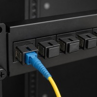 Adaptateur Fibre Optique SC, Coupleur Simplex SM MM OM1 OM2 OM3 OM4, Boîtier Métallique Noir avec Capuchon Anti-Poussière, Garantie 3 Ans