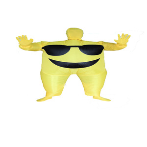 Carino sorriso faccia piangere Costume da mascotte per adulti Halloween carnevale di natale gonfiabile divertente emozione aria soffiata stile <span class=keywords><strong>persone</strong></span> - Product Image 5