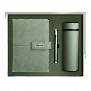 Regalos Promocionales al por Mayor, Cuaderno de Cuero, Taza Térmica, Juego de Regalo de Cuaderno Personalizable para Empresas con Bolígrafo y Botella de Agua - Product Image 1