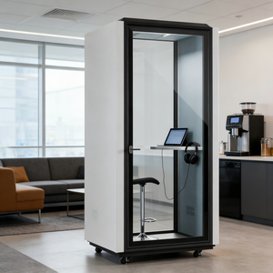 Las cabinas de llamada de teléfono modulares prefabricadas portátiles de oficina insonorizadas de diseño moderno funcionan desde el hogar cabinas insonorizadas - Product Image 3