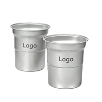 Gobelets en aluminium réutilisables et recyclables avec logo, gobelets jetables en aluminium pour la bière et le café, pour les fêtes et les rassemblements en plein air