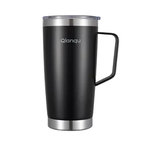 Eco Friendly Products Double Walled 20oz Travel Car Tumbler Cup Insulated Coffee Mug With Handle And Lid Drink Bottle Tea Cups