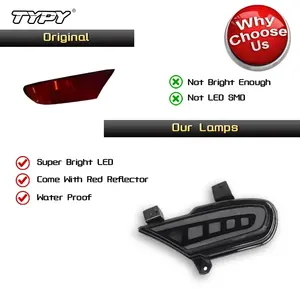 Nuevas Luces LED Traseras para Parachoques de Coche Mitsubishi Pajero Sports 2013-2015, Luces de Freno, Señal de Giro, Reflector de Marcha Atrás, Luz Trasera 12V 5000 - Product Image 3