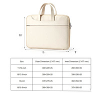 Housse pour ordinateur portable en cuir PU imperméable pour ordinateurs portables de 11/13/14/15,6/16 pouces, sac pour ordinateur portable antichoc avec plusieurs poches