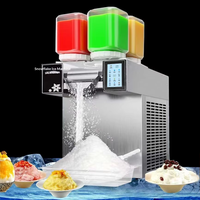 Machine à glace pilée professionnelle pour usage domestique et commercial HS-80A 750W 220V en acier inoxydable avec commande par bouton, équipement pour la préparation de neige de lait