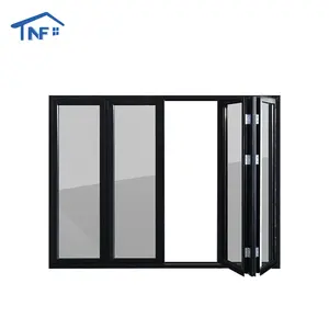 NF Pintu Lipat Kaca Laminasi Diperkuat Aluminium, Pintu Lipat Dua Pintu