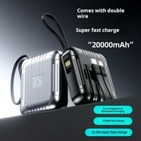 Cargador de Teléfono Portátil Super Mini PD20W con Batería de Polímero de Litio de 10000 mAh, Carga Rápida de 22.5 W, LED, Tecnología Magnética GaN