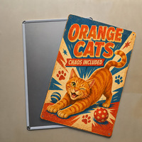Plaque Métallique Vintage Humoristique avec Citation Rétro sur la Race de Chat, Décoration Murale pour la Maison, la Caféterie ou comme Art Mural