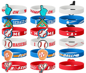 Bracelets en silicone <span class=keywords><strong>pour</strong></span> sports <span class=keywords><strong>de</strong></span> balle, personnalisés, imprimés, écologiques, promotionnels, cadeaux d'anniversaire originaux - Product Image 1