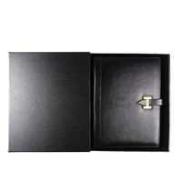 Boîte cadeau personnalisée OEM ODM, bloc-notes personnalisé, logo en relief, couverture en cuir PU A5, porte-documents avec carnet