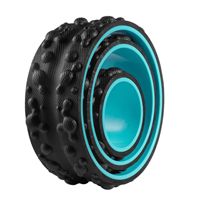 Rouleau en mousse FitBeast TriWheel SpineGroove pour le dos - Fermeté moyenne, rouleau ciblé pour massage des tissus profonds du dos