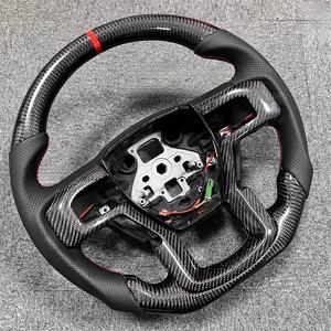 Volant en fibre de carbone forgée pour Ford Ranger <span class=keywords><strong>Raptor</strong></span> F150 2015-2019, volant en cuir et fibre de carbone personnalisé - Product Image 4