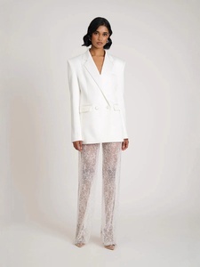 SR2463 Hochwertiges Luxus-Mode-Set: Einfarbiger <span class=keywords><strong>Blazer</strong></span> & Sexy Transparente Paillettenhose, Elegante Damenkleidung, Lässiges 2-Teiliges Ensemble - Product Image 1