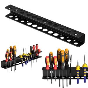 Wall Mounted Metal <b>Tool</b> Rack 18 Hole Screwdriver <b>Storage</b> Organizer Garage Workshop Carbon Steel Heavy Duty <b>Tool</b> Holder - Product Image 1