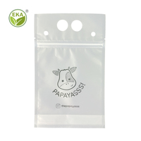 Sac réutilisable à fermeture éclair en plastique à fond plat pour aliments boissons emballage alimentaire fenêtre transparente écologique givré sac à fermeture éclair debout