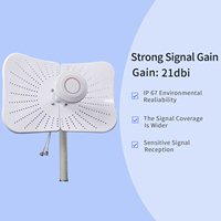 Prix usine 1700-4200Mhz 2x22dBI 48dBI 60cm Antenne hyperbolique parabolique dorée MIMO à longue portée pour routeur CPE
