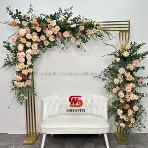 ชุดแบบแถวดอกไฮเดรนเยียสำหรับตกแต่งงานแต่งงานธงคาดหัวมุมดอกไม้สำหรับพิธีที่ราบรื่นดอกไม้ประดิษฐ์สีส้ม LT - Product Image 2