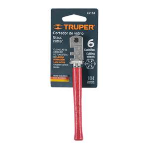 Truper CV-5X diamante tagliavetro 5 'testa con 6 lame manico in plastica utensili da taglio per occhiali e piastrelle di vetro - Product Image 1