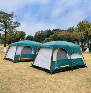 Tente de camping imperméable à 2 chambres, tente familiale épaisse pour 3 à 12 personnes avec protection contre le <span class=keywords><strong>soleil</strong></span> et la pluie - Product Image 4