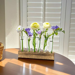 Macetas y Jardineras Decorativas Creativas para Mesa, Contenedor Hidropónico Verde con Tubo de Ensayo y Adorno de Florero - Product Image 2