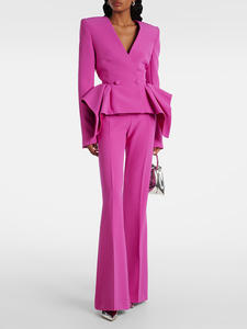 <span class=keywords><strong>Ensemble</strong></span> Blazer et <span class=keywords><strong>Pantalon</strong></span> <span class=keywords><strong>Évasé</strong></span> Fuchsia pour <span class=keywords><strong>Femme</strong></span> A11367 - Costume Élégant Deux Pièces pour <span class=keywords><strong>Femme</strong></span> - Product Image 1