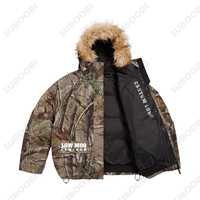 Manteau d'hiver surdimensionné pour homme, personnalisé OEM/ODM, avec logo, en duvet de canard, imprimé bulles, style déchiré, modèle 2026