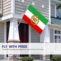 3x5 Ft Qualité Polyester Couleurs vives Oeillets en laiton Ancien drapeau historique Iran Drapeau iranien Lion d'Iran Drapeau du monde
