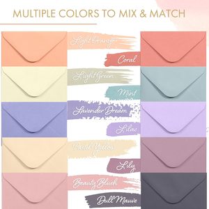 Enveloppe en papier cartonné de luxe de haute qualité, enveloppe pour lettre, enveloppe pour carte-cadeau, enveloppe vierge pour mariage, anniversaire, fête - Product Image 2