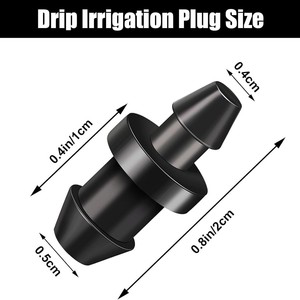 1000 pièces/sac Embouts de fermeture à barbillon en plastique pour tuyau d'<span class=keywords><strong>irrigation</strong></span> de jardin 3/8'' 1/4'' Outils de scellage de tuyau Bouchon d'extrémité de tuyau - Product Image 6