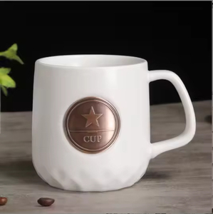 Customized Laser Logo Stoneware Ceramic Coffee <b>Mug</b> 250ml Multi Color Matte Copper Metal Logo Modern Sustainable <b>Reusable</b> - Product Image 6