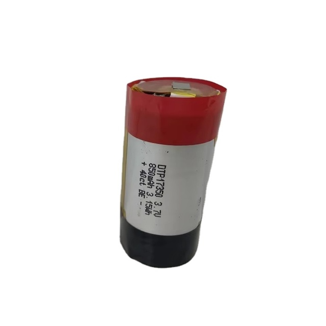 Rechargeable Cylindrical Cell Li Ion Battery 17350 3.7v 850mah Lithium Battery
