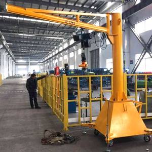 5 Ton Portable Jib Crane Mobile Cantilever <b>Hoist</b> New Construction Farm Industries Electric <b>Hoist</b> 3 Phase 380V Gear <b>Engine</b> Motor - Product Image 2