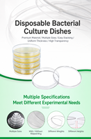 Disposable Sterile Bacterial Petri Dish 35/60/70/90/100/150mm PS Plastic DNase RNase Free for Microbiology Lab Cell Culture Dish