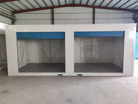 Stockage de conteneurs préfabriqués cloisonnés en acier de 20 pieds Stockage libre Assembler Conteneur mobile pliable Stockage portable empilable