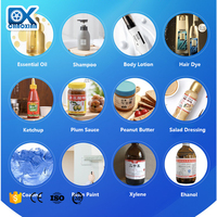 Machine de remplissage, de bouchage et d'étiquetage automatique de haute qualité pour flacons de crème, shampoing, miel, lotion, avec pompe à pression en plastique 38/410