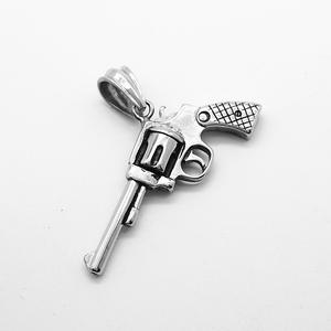 Hip Hop Punk Trend Revolver Waterproof 316 <b>Stainless</b> <b>Steel</b> Pvd Filled Gold Plated Fashion Jewelry Pendant <b>Necklaces</b> for <b>Men</b> Man - Product Image 4