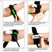 Tourniquet TPE à Velcro, à boucle et crochet, à pression rotative, jetable, ruban adhésif, tourniquet médical pour infirmières
