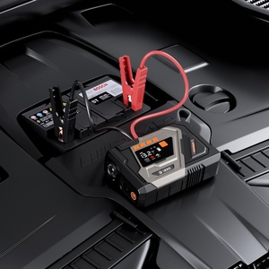 Démarreur de voiture portable 12V en métal, compresseur d'air, booster de batterie, gonfleur de <span class=keywords><strong>pneus</strong></span>, pompe à air tout-en-un, batterie externe - Product Image 2