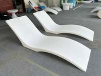 Chaise longue de piscine résistante aux UV pour hôtel, chaise longue sous-marine, chaise longue de piscine en plastique