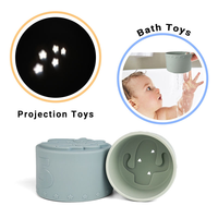 Ensemble de blocs empilables en silicone souple pour bébés et enfants, thème de la nature, jouets éducatifs, nouveau design, logo personnalisé