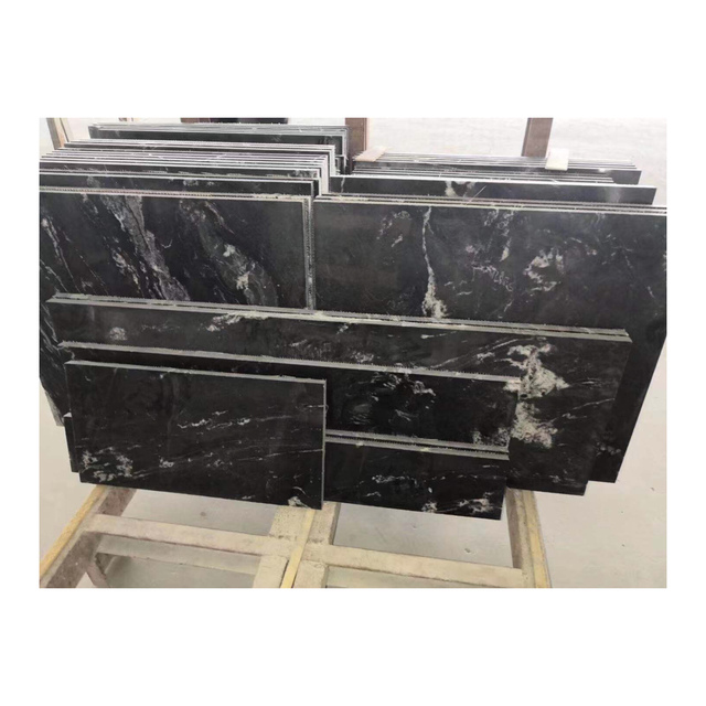Cosmic Black Granite Beautiful Black Granite with White Vein Polished Antique