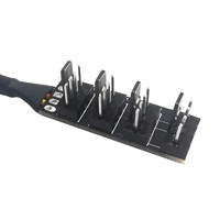 Hub Splitter Kipas PWM 1 hingga 4 dengan Kabel Ekstensi 40cm, Adaptor Daya Kipas CPU 3Pin 4Pin, dan Catu Daya yang Handal dan Stabil