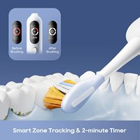 Nouvelles brosses à dents soniques intelligentes avec moniteur de zone de brossage et LED