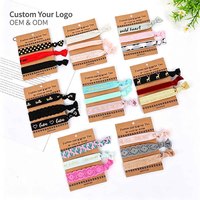 BELLEWORLD Lot de 3 élastiques à cheveux personnalisés avec logo, couleurs assorties, pour queue de cheval, accessoires capillaires pour femmes