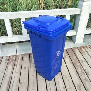 Large outdoor sanitation waste <b>bin</b>, large capacity, classified, outdoor commercial use, thickened, <b>with</b> <b>lid</b>, 120 liters, - Product Image 3