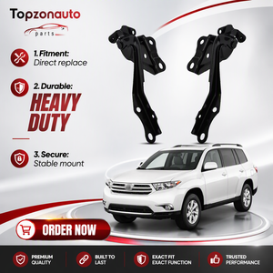 Topzonauto pour Nouvelle Charnière de Capot Noire pour Toyota Highlander 2011 <span class=keywords><strong>2012</strong></span> 2013 Remplacement OE TO1236184 TO1236183 - Product Image 1