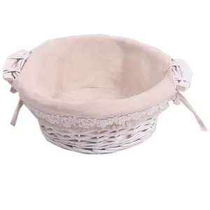 A buon mercato piccolo commercio all'ingrosso di vimini <span class=keywords><strong>cestini</strong></span> di pane con fodera <span class=keywords><strong>in</strong></span> <span class=keywords><strong>tessuto</strong></span> - Product Image 1