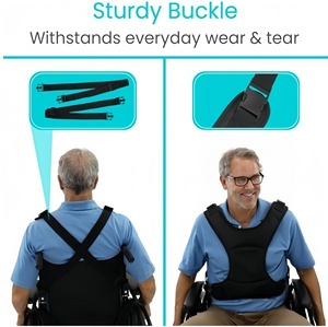 OLF Elder Patient Wheelchair Safety <b>Fastening</b> Belt Adjustable Non-Slip Restraints Fixing Straps Chest Restraint Wheelchair - Product Image 5